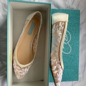 Brand new! Betsey Johnson bridal flats- size 8